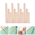 thumbnail image 2 of 12Pcs Wood Rulers Measuring Rulers Students Rulers Math Learning Rulers Clear Printing Rulers, 2 of 9