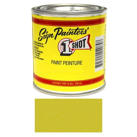 Brass Enamel - 1/2 Pint 1 Shot METALLIC BRASS Paint Lettering Enamel Pinstriping & Graphic Art