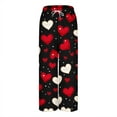 thumbnail image 5 of Pajama Pants for Women Floral Printed Elastic Waist Pajama Bottoms Casual Comfy Loose Cotton Sleepwear Plus Size Full Length Pants with Pockets S-2XL, 5 of 5