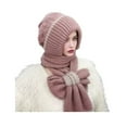 thumbnail image 2 of LShunze Winter Knit Hat Scarf Set Large Head Circumference Elastic Warm Riding Hat Outdoor Activities Travel Cycling Headwear, 2 of 8