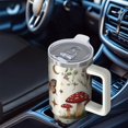 thumbnail image 6 of OBREWU Mushroom and Butterfly Tumbler with Handle and Lid,Mushroom and Butterfly 40oz Double Wall Vacuum Insulated Tumbler,Cups Gift for Women and Men, 6 of 7