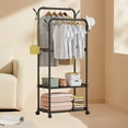 thumbnail image 4 of Lksixu With Shoe Rack Coat Rack Floor Storage Rack Household Dormitory Multifunctional Coat Rack Storage Bins Organizers and Storage, 4 of 6