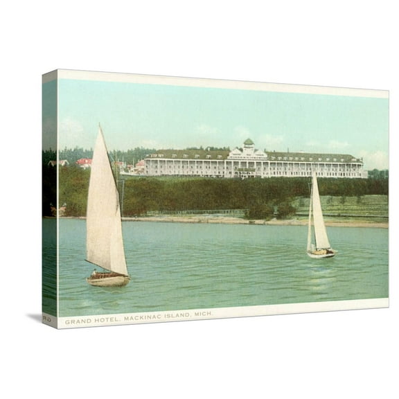 Art.com Grand Hotel, Mackinac Island, Michigan Stretched Canvas Print Wall Art, 18" x 12"