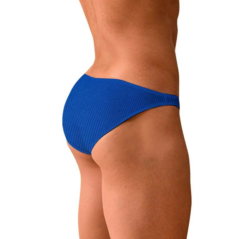 Aayomet Brief For Men Underwear Men's Cotton Bikini Underwear Low Rise  Brazilian Back Cut Underwear,Blue XL