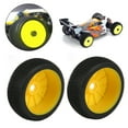 thumbnail image 1 of 17mm Hex RC Wheels and Tires, Strong Cushion RC Front Rear Tires and Wheels Environmentally Friendly Strong Grip High Performance  for 1/8 RC Off Road Car Yellow,White, 1 of 7