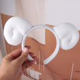 thumbnail image 3 of Diadema para el pelo de oveja, ropa para hombre, diadema de cuerno de oveja, diadema de dibujos animados, diadema de Navidad, aro decorativo para el pelo para niñas (blanco), talla única, 3 of 5