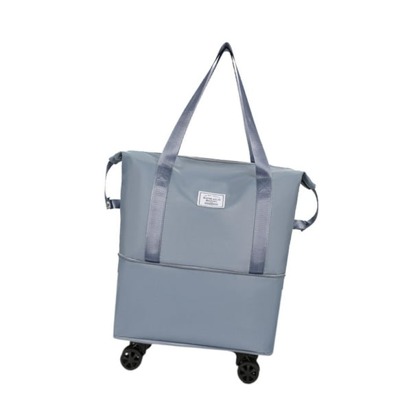 Bolsa de viaje expandible con ruedas, práctica bolsa de deporte con ruedas Azul Sencillo Expandir