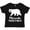 AB-Black, variant on Inktastic Missoula, Montana White Bear Silhouette Boys or Girls Toddler T-Shirt