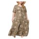 thumbnail image 1 of Vestido Corto de Verano con Cuello en V de Manga Corta Impreso, Vestido de Moda Casual para Mujeres, 1 of 6