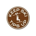 thumbnail image 2 of Ski Tips Up Circle Novelty Sign, Metal Wall Decor - 12" Round, 2 of 4