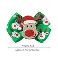 8 PCS Glittering Christmas Hair Clips Set Sequined Santa Christmas