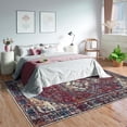 thumbnail image 4 of GLN Rugs Narman - Indoor, Machine Washable Area Rug 8'x10' Turkish Burgundy Home Carpet, 4 of 8
