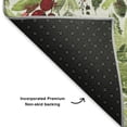 thumbnail image 5 of Addison Rugs Mayfield Premium Machine Washable Transitional Holiday Holly Aloe Round Rug, 8' x 8', 5 of 6