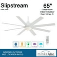 thumbnail image 3 of Minka-Aire Slipstream 65-Inch 8-Blade LED Ceiling Fan in White Finish W/ Flat White Blades & Etched Opal Glass - F888L-WHF, 3 of 3