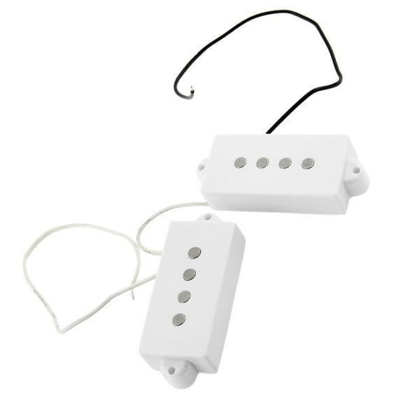 2 Pcs. White Pickups Pickups For 4 String Electric Guitar, Electric Bass
