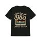 thumbnail image 1 of Camiseta informal de cuello redondo para hombre con diseño de cinta vintage de 1985 - Estampado "Hecho en 1985" y "Edición limitada", algodón negro, regalo de verano para él, ropa informal de verano |, 1 of 5