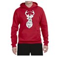 thumbnail image 2 of Deer Rose Animal Lover Unisex Graphic Hoodie Sweatshirt, Red, X-Large, 2 of 3
