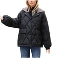 thumbnail image 2 of Parkas de manga larga para mujer, chaqueta de algodón cálida de manga larga para otoño e invierno, abrigo de mujer, 2 of 6