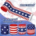 thumbnail image 3 of 4 Roll 24 Yard 4th of July Red White and Blue Wired Edge Ribbon Patriotic Star and Striped Ribbons Set DIY Crafts for Memorial Day Gift Wreath Bow Craft Party Decor, 3 of 8
