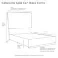thumbnail image 5 of Box Base Cama King Size + Cabecera Split Gris, 5 of 5