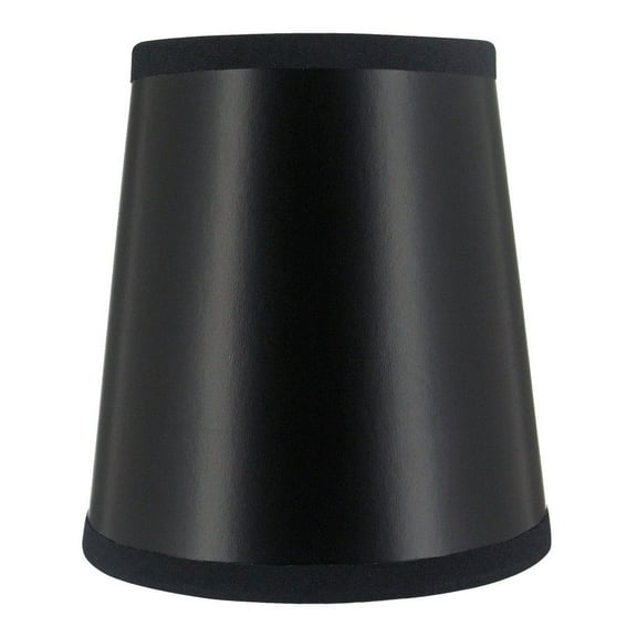 Black with Gold Interior 4 Inch Barrel Drum Clip On Chandelier Lampshade