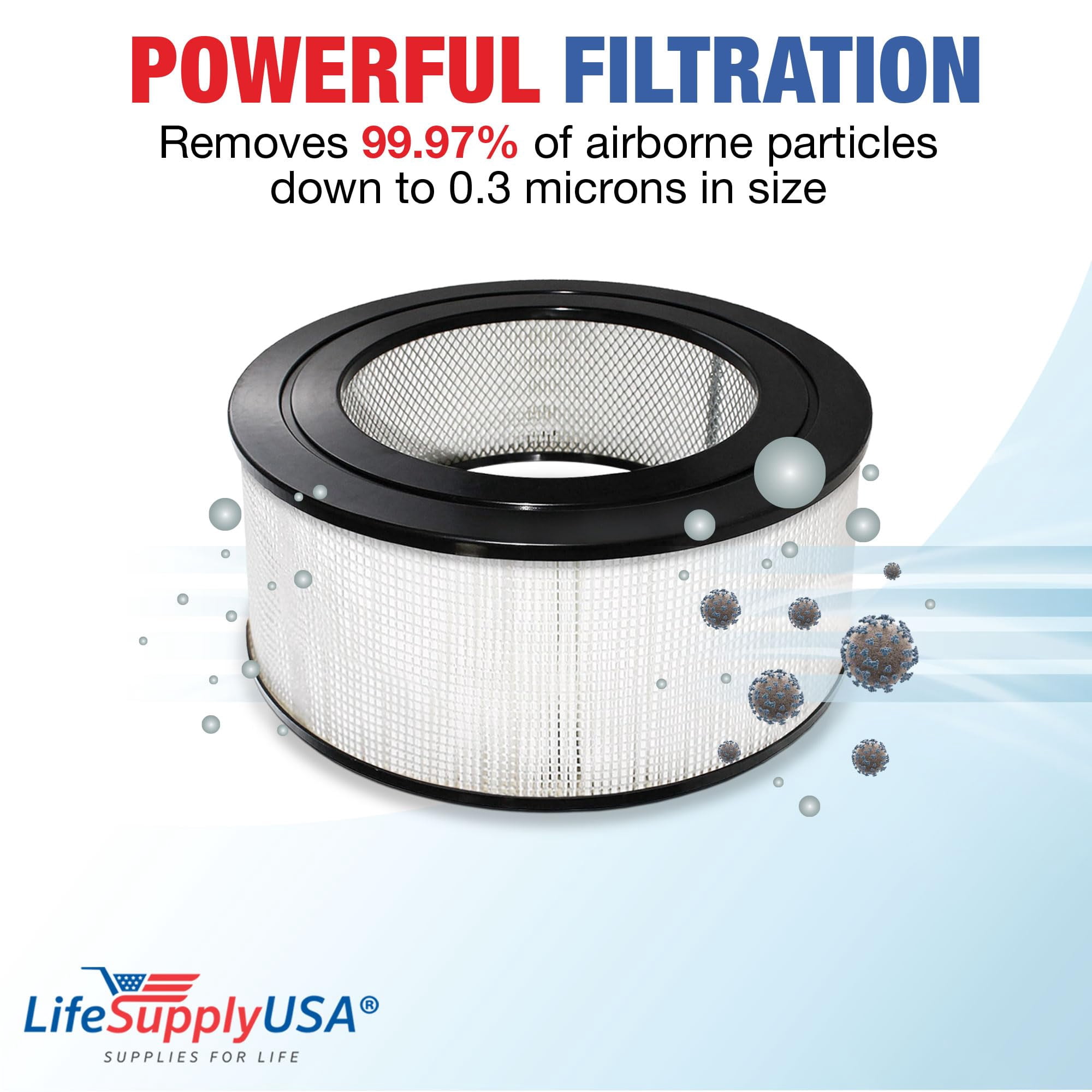 LifeSupplyUSA True HEPA Filter Replacement Compatible with Honeywell 24000 Air Purifier