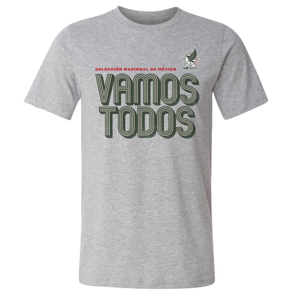 Men's 500 Level Heather Gray Mexico National Team Vamos Todos Inline Bold Cotton T-Shirt