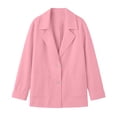 thumbnail image 4 of Jackets for Women Spring Autumn Solid Color Casual Button Down Pocket Long Sleeved Windbreaker Coat with Inner Lining Windproof Jacket with Pockets, 4 of 9