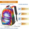 thumbnail image 3 of Red and Green Tie Dye Pattern 17" School Backpacks for Teens,Waterproof Oxford Fabric,S-Shape Padded Straps for School,Travel,Hiking,Camping, 3 of 6