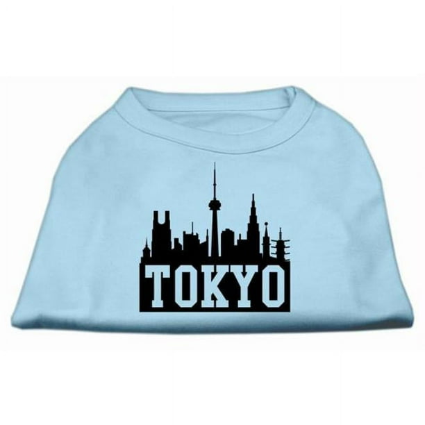 T-shirt Imprimé Tokyo Skyline Bleu Bébé XL (16)