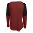 thumbnail image 4 of Mode T-Shirt d'Été pour Femmes Manches Longues Patchwork Décontracté Blouse, 4 of 5