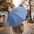 thumbnail image 3 of FONDOTIN 1Pack Umbrella Cute Blue Sun Protection and Rain Protection with Folding Design for, 3 of 8