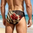thumbnail image 4 of LLDYYDS Mens Canada Swim Briefs Canadian Maple Leaf Flag Graphic 1st July Patriotic Beach Triangle Bikini Swimwear with Drawstring, 4 of 5