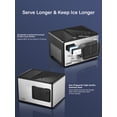 thumbnail image 6 of Nugget Ice Maker Countertop, 55lbs/24H, Soft Chewable Pebble Ice, Self Cleaning, Stainless Steel, Touch Screen, Compact for Home Office Party, Silver, FOHERE, 6 of 10