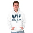 thumbnail image 3 of WTF Where's the Fish Fisherman Funny Hoodie Hooded Sweatshirt Men Brisco Brands L, 3 of 5