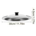 thumbnail image 2 of FOMIYES Universal Para Olla De Acero Inoxidable Color Plata Con Mango Resistente Para Cocina, 2 of 7