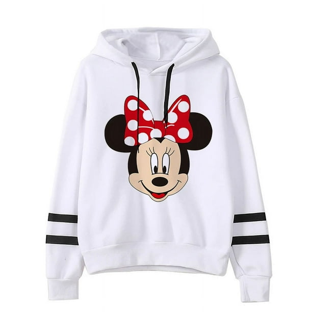 Sudadera con capucha de Minnie Mouse de Disney para niño y niña, ropa con capucha de Mickey, Top con capucha Y2k de los 90, Kawaii, Harajuku, dibujos animados de Anime