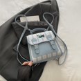 thumbnail image 1 of Mochila de diseño de nicho de moda para mujer, mochila escolar de rayas coreanas de mano, mochila de viaje ligera de tendencia informal retro, 1 of 5