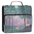 thumbnail image 5 of FORMRS Zipper Binder with Shoulder Strap 2-inch Ring 500 Sheet Capacity File Bag, Purple Forest Scene, 5 of 5