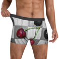 thumbnail image 2 of Cauagu Cherries laid Print Boxer Briefs for Men,Comfortable Breathable Men's Underwear Moisture Wicking Underpants -Large, 2 of 8
