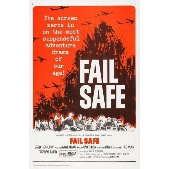Fail Safe Movie Poster Metal Sign 8Inx 12In Metal Art Print 8x12 Square Adults Best Posters