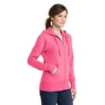thumbnail image 4 of Port & Company Women's Core Fleece Full-Zip Hooded Sweatshirt. LPC78ZH, 4 of 6