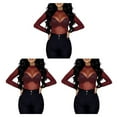 thumbnail image 3 of Minnieouse Camiseta básica para mujer, manga larga, transparente, informal, encantadora, para mujer, camiseta decorativa, Tops, ropa negra S Type5 NO5 Minnieouse CBP196771, 3 of 6