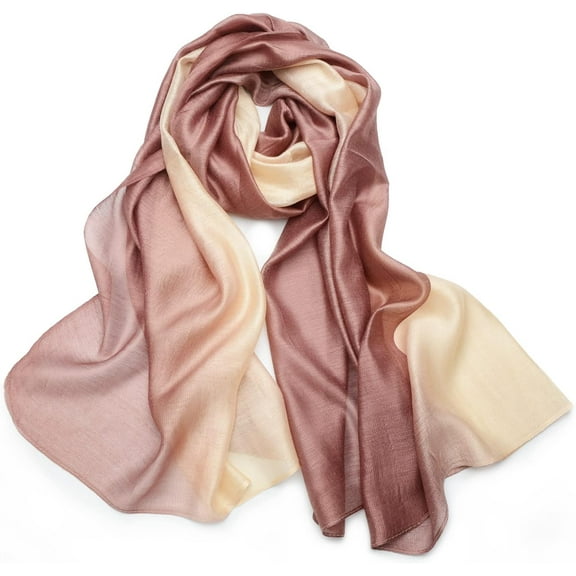 Silk Scarf Elegant Soft Wraps Color Shade Scarves for Women