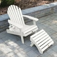 thumbnail image 2 of Highwood 3-pc Hamilton Adirondack Set with 1 Folding Ottoman and 1 Cup Holder - Folding and Reclining, Outdoor, Eco-friendly, Synthetic Wood, 2 of 8