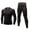 Black Red, variant on YUSHOW Mens Thermals Underwear Set Thin Wicking Base Layer Crew Neck Long Johns,Size M