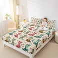 thumbnail image 4 of jejeloiu Colorful Cowgirl Boots Queen Sheet Sets,Rustic Horseshoe Flat Sheet,Multicolor Stars Print Queen Fitted Sheet For Girls Boys,Breathable Home Decor,4-Piece, 4 of 7