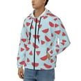 thumbnail image 3 of Vsdgher Watermelon Mens Hoodies Zip Hoodie, Hoodies for Men, Zip-up Hooded Sweatshirt-XX-Large, 3 of 5