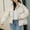 White, variant on Brondbend Womens Winter Coat Woman Jacket Fall Hooded Long Sleeved Full Zipper Warm Top with Pocket Solid Color Loose Fit Comfortable Party Work Thick Outerwear Black