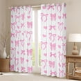 thumbnail image 2 of Manfei Pink Bow Love Heart Black Out Curtains, Cute Princess Style Curtains Pack of 2 (42x63 Each) for Girls Women, 2 of 6